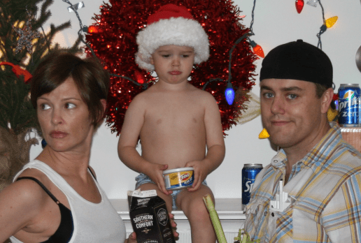 Close-up – can't miss Joe's pout!